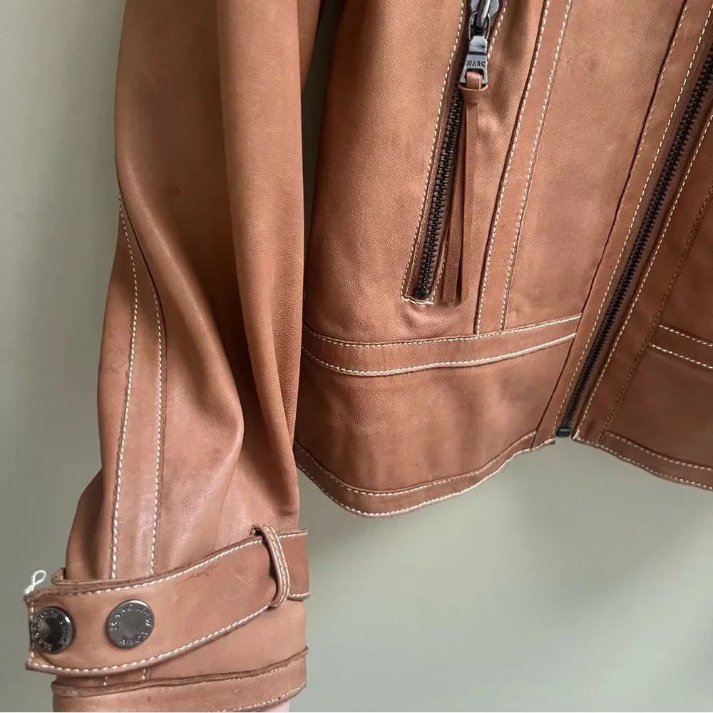 Marc New York Women's Brown Leather Jacket - Picture 4 of 9